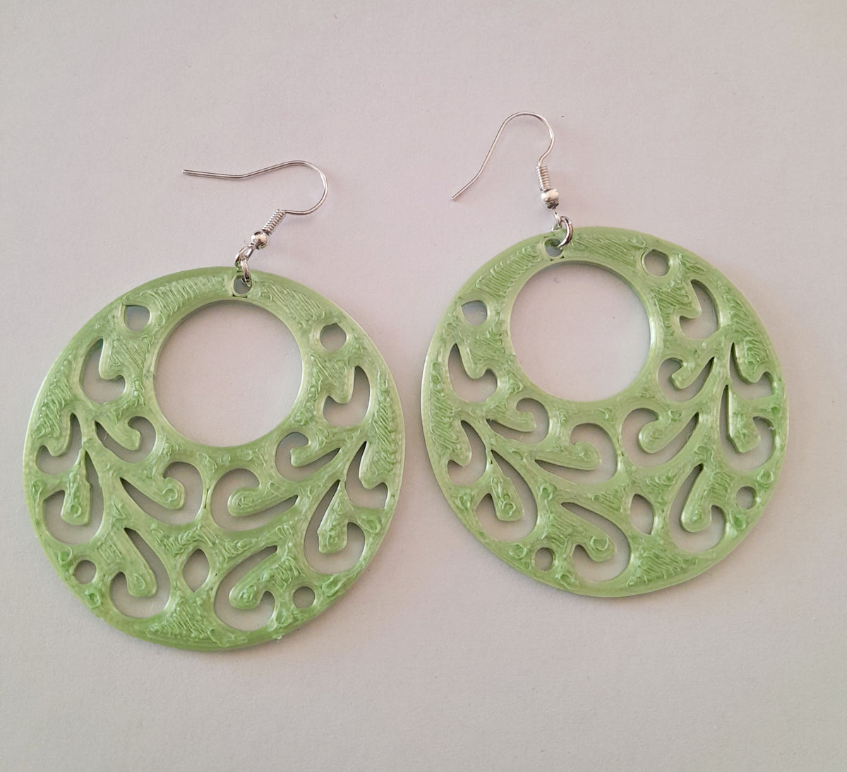 Round "lace" earrings
