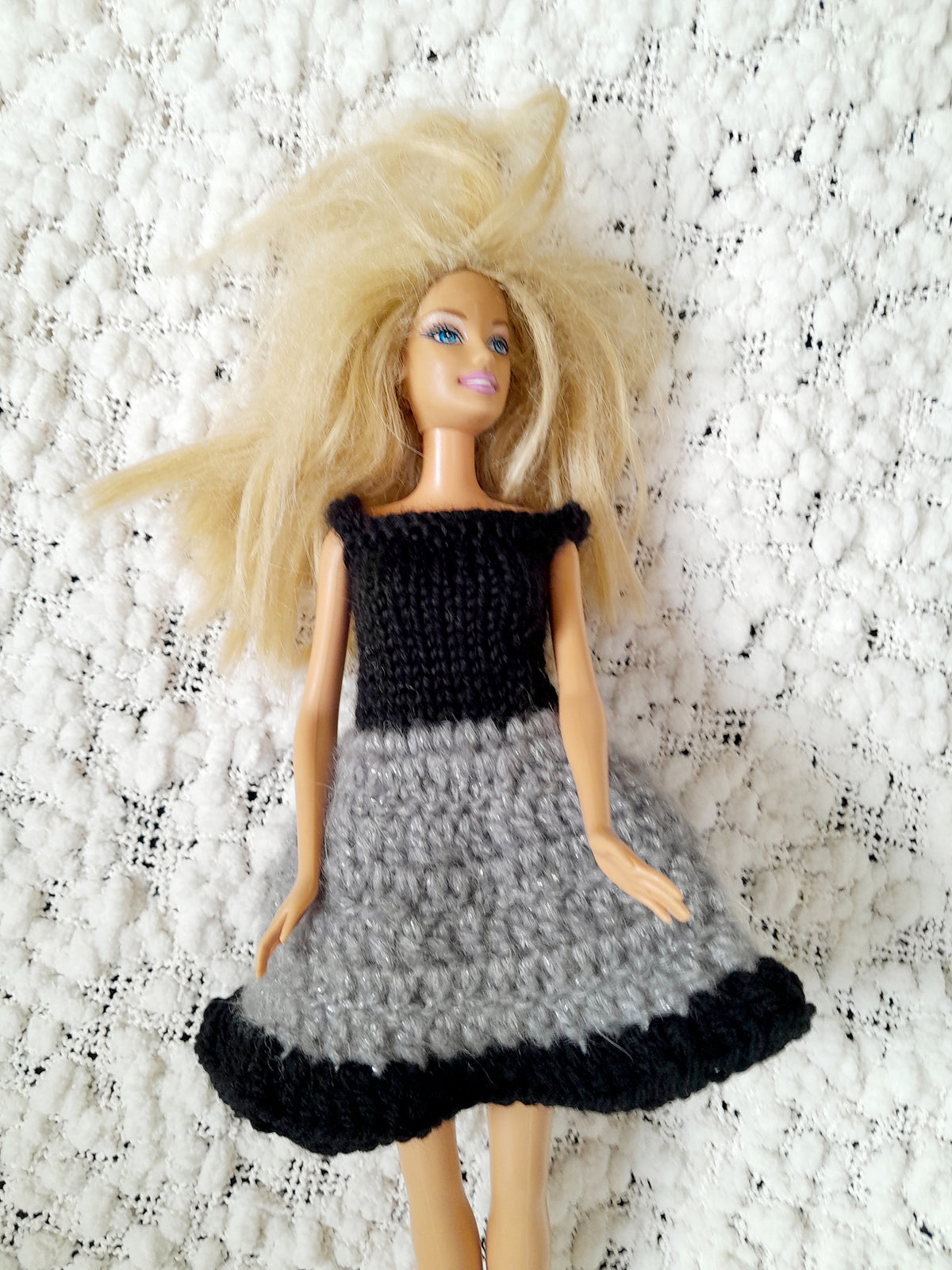 black/grey dress
